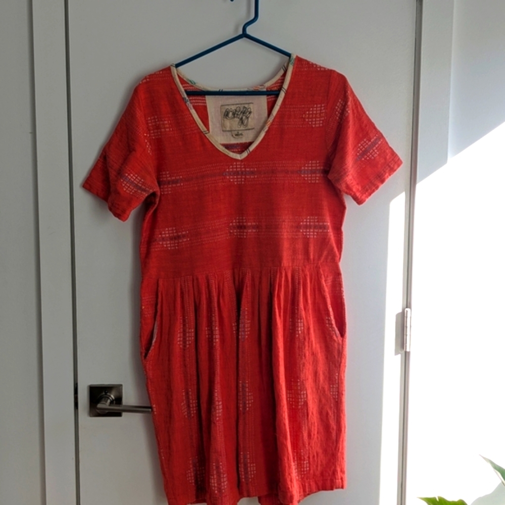 Red Short Sleeve Dress